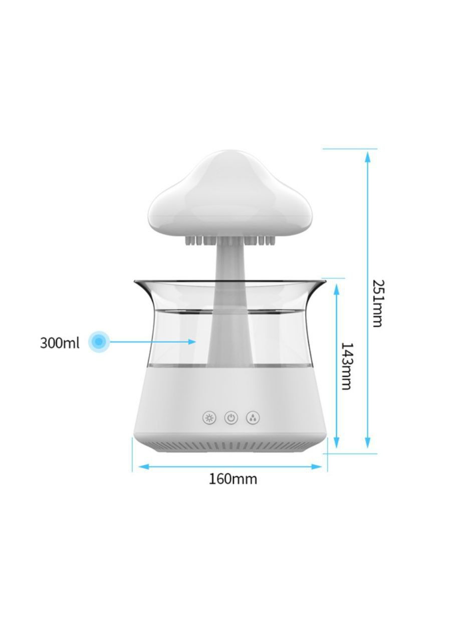 Увлажнитель воздуха Гриб с эфектом дождя и подсветкой No Brand Rainforest (305612174)