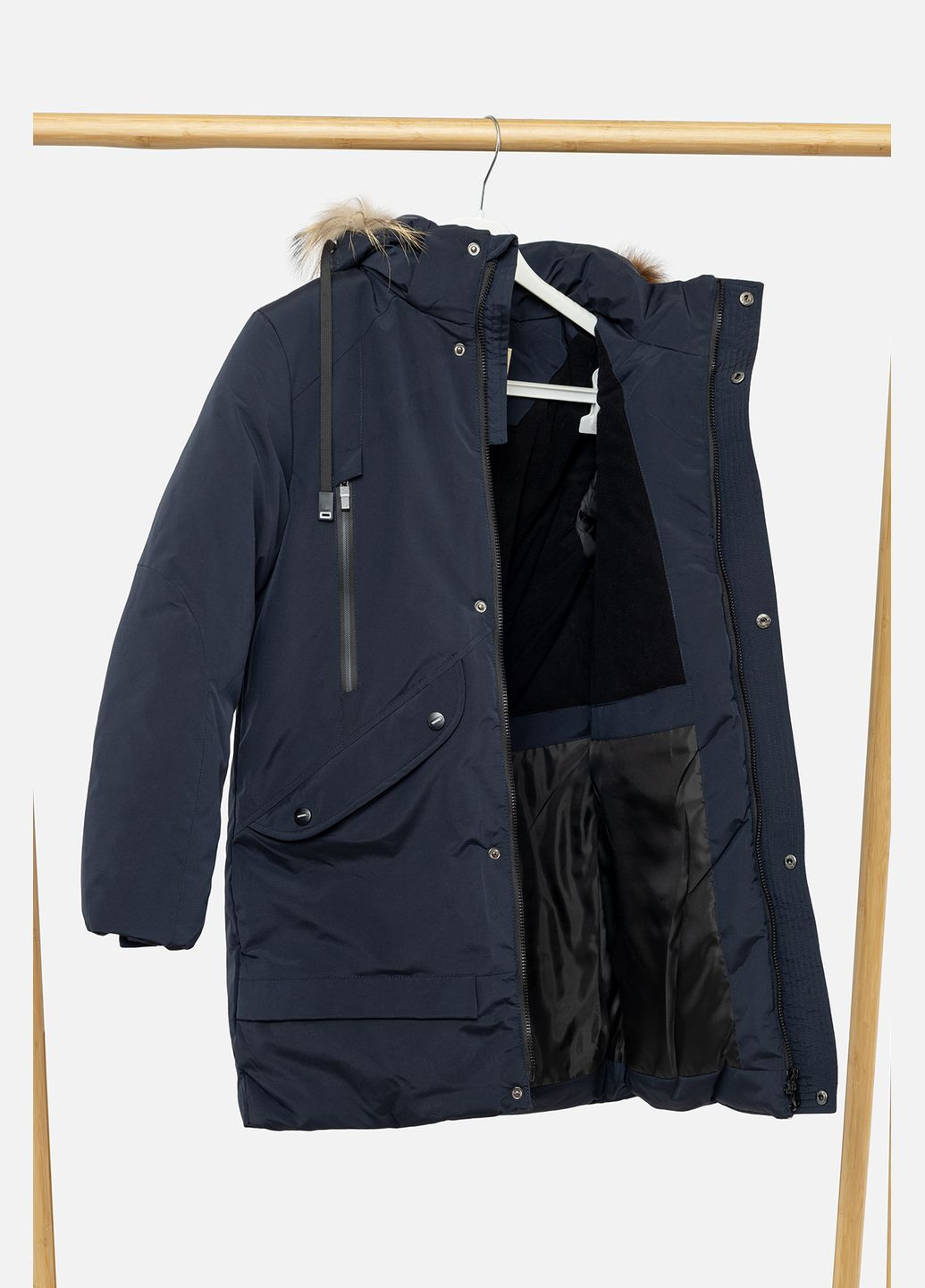 Темно-синя зимня куртка для хлопчика колір темно-синій цб-00221542 YUESHUN