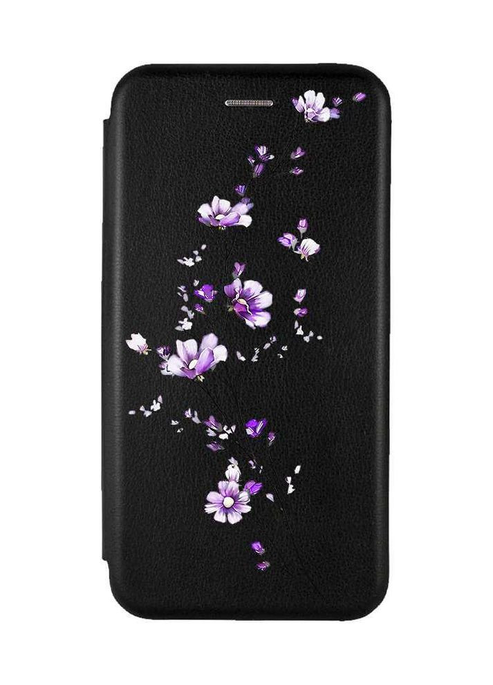 Чохол-книжка чорний з малюнком на Samsung Galaxy M34 5G Гілочка квітів (принт 278) Creative (355398676)
