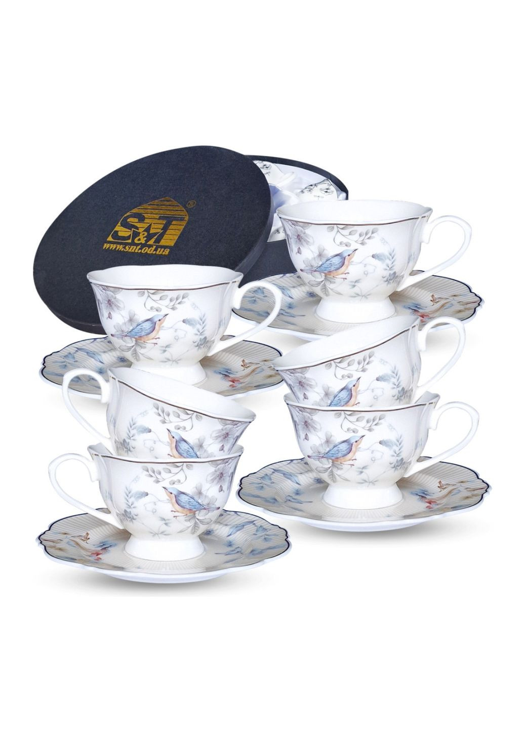 Сервіз чайний Dayton Blue 1994-01 12 предметів білий SNT (349224838)