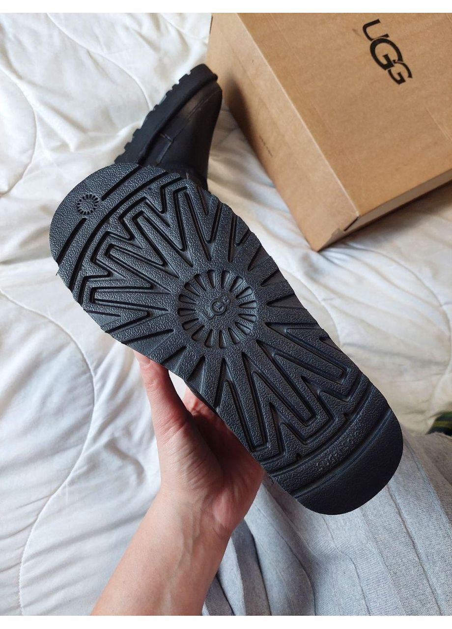Уги Женские UGG Neumel Leather Black (Шкіра) (366196824)