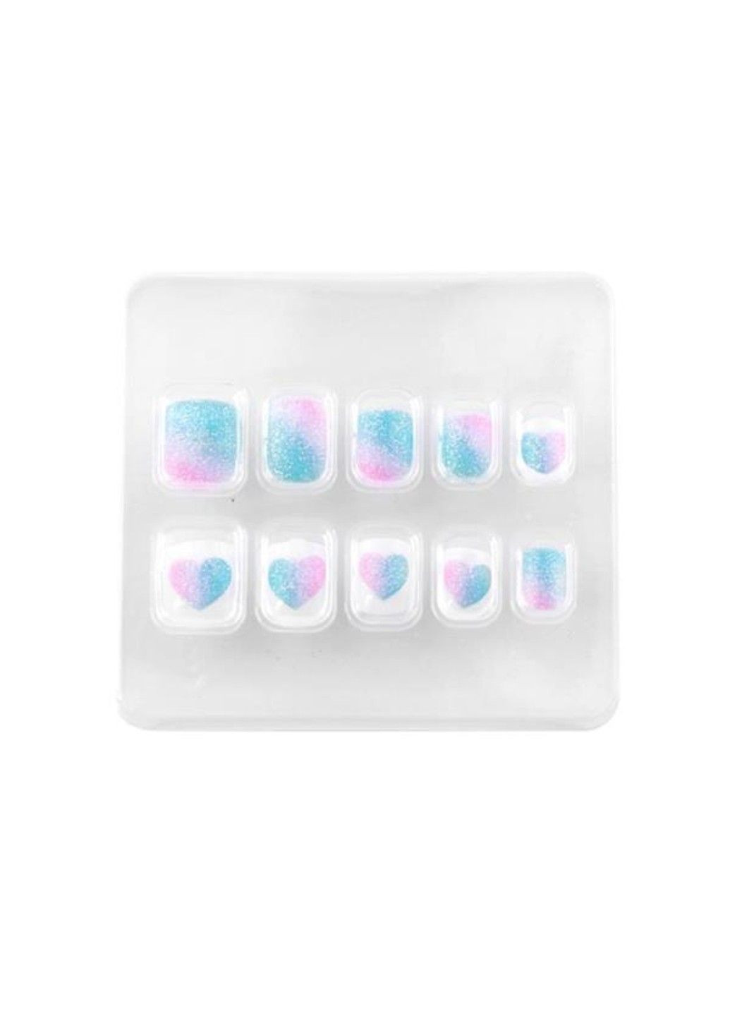Детский набор для маникюра Накладные многоразовые ногти Aquarelle 10 шт. (T19425) Lukky (368834592)