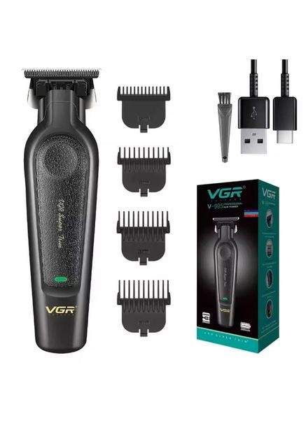 Аккумуляторная машинка для стрижки V-995 + 4 насадки, 2000 мАч, USB VGR (364665577)