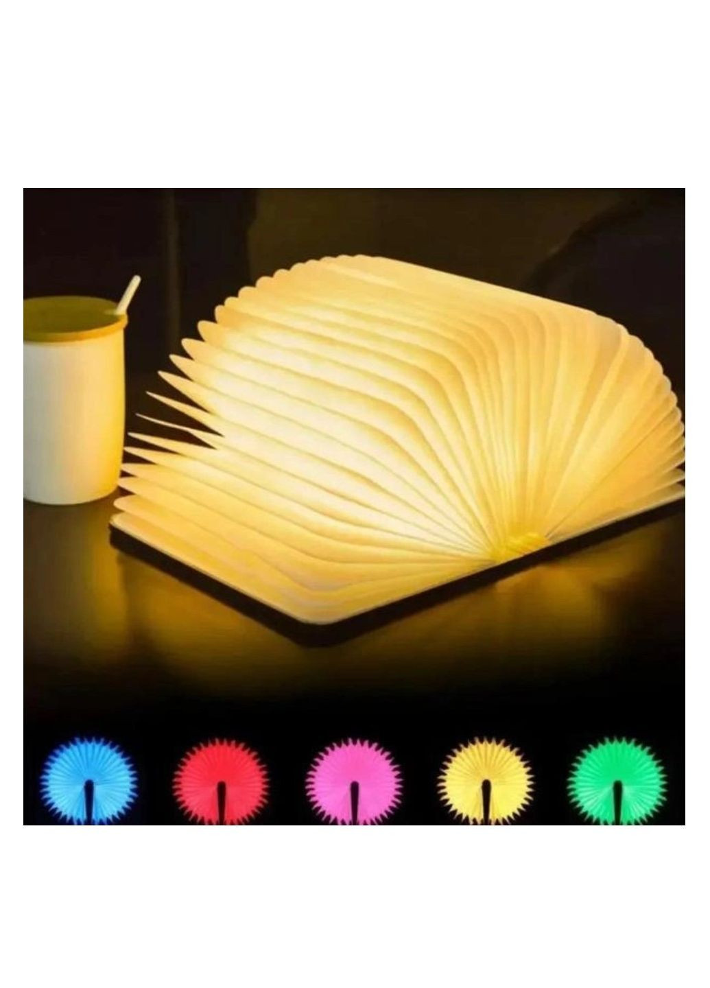 Ночник настольная лампа на аккумуляторе светильник аккумуляторный на стол USB Foldable Book Lamp Francesco Marconi (293517253)