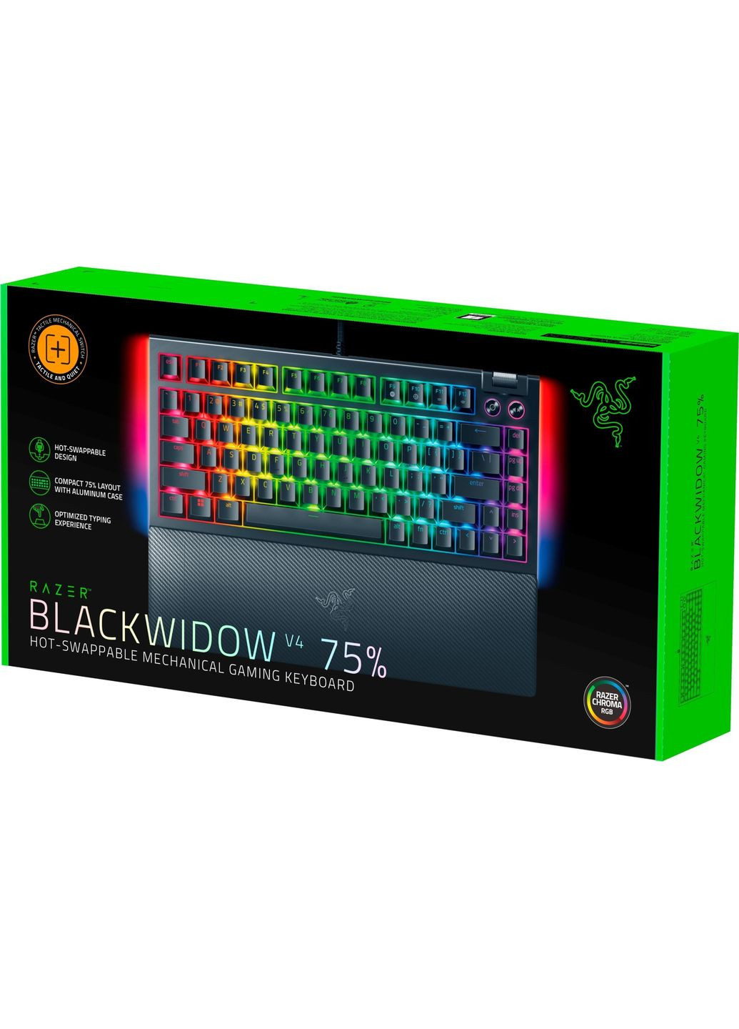 Клавиатура механическая BlackWidow V4 75%, Black (RZ03-05000100-R3M1) Razer (360411848)