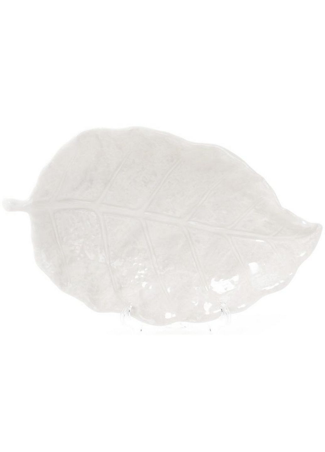 Блюдо фарфорова "Білий лист" Bona (288185454)