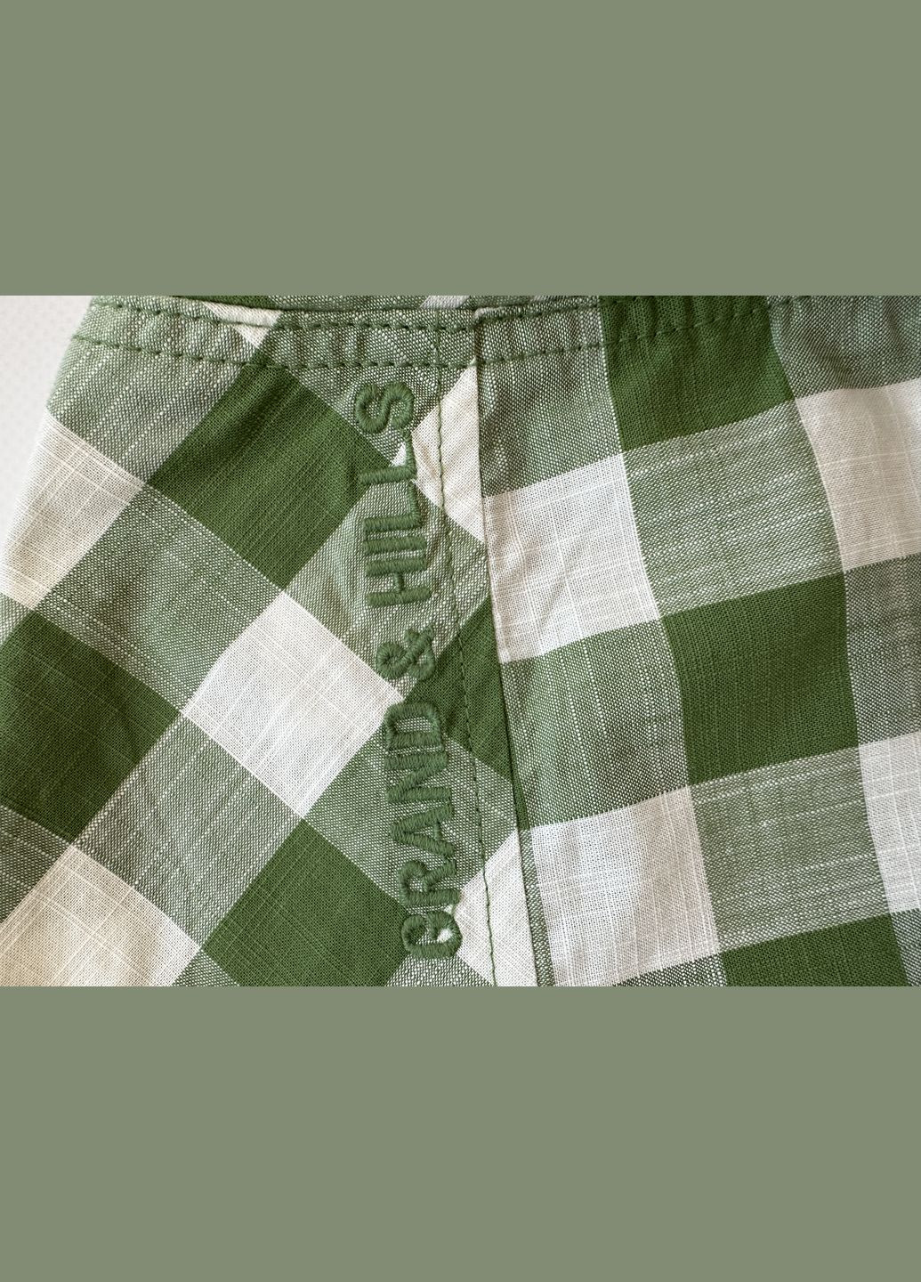 Сорочка в клітинку на довгий рукав для хлопчика ОVS/Grand Hills 2000-48 зелена з білим (140 см) OVS (292395740)