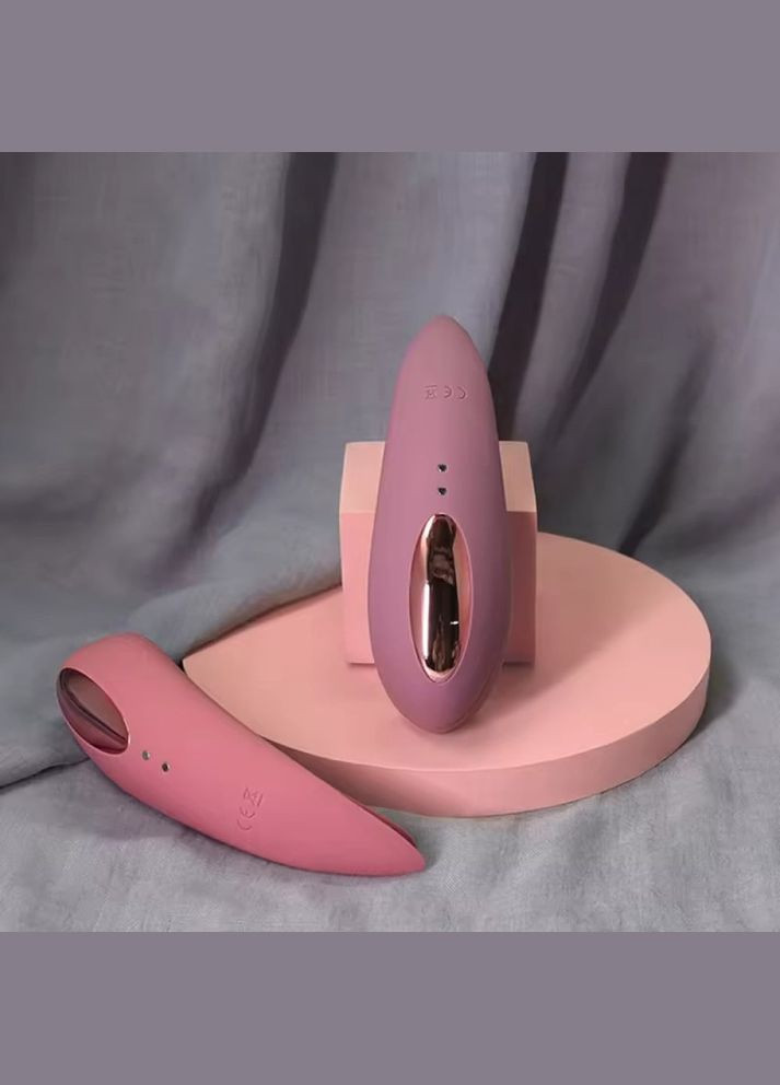 Двухсторонний вакуумный стимулятор для клитора с вибрацией Sweet Em, розовый No Brand (303885341)