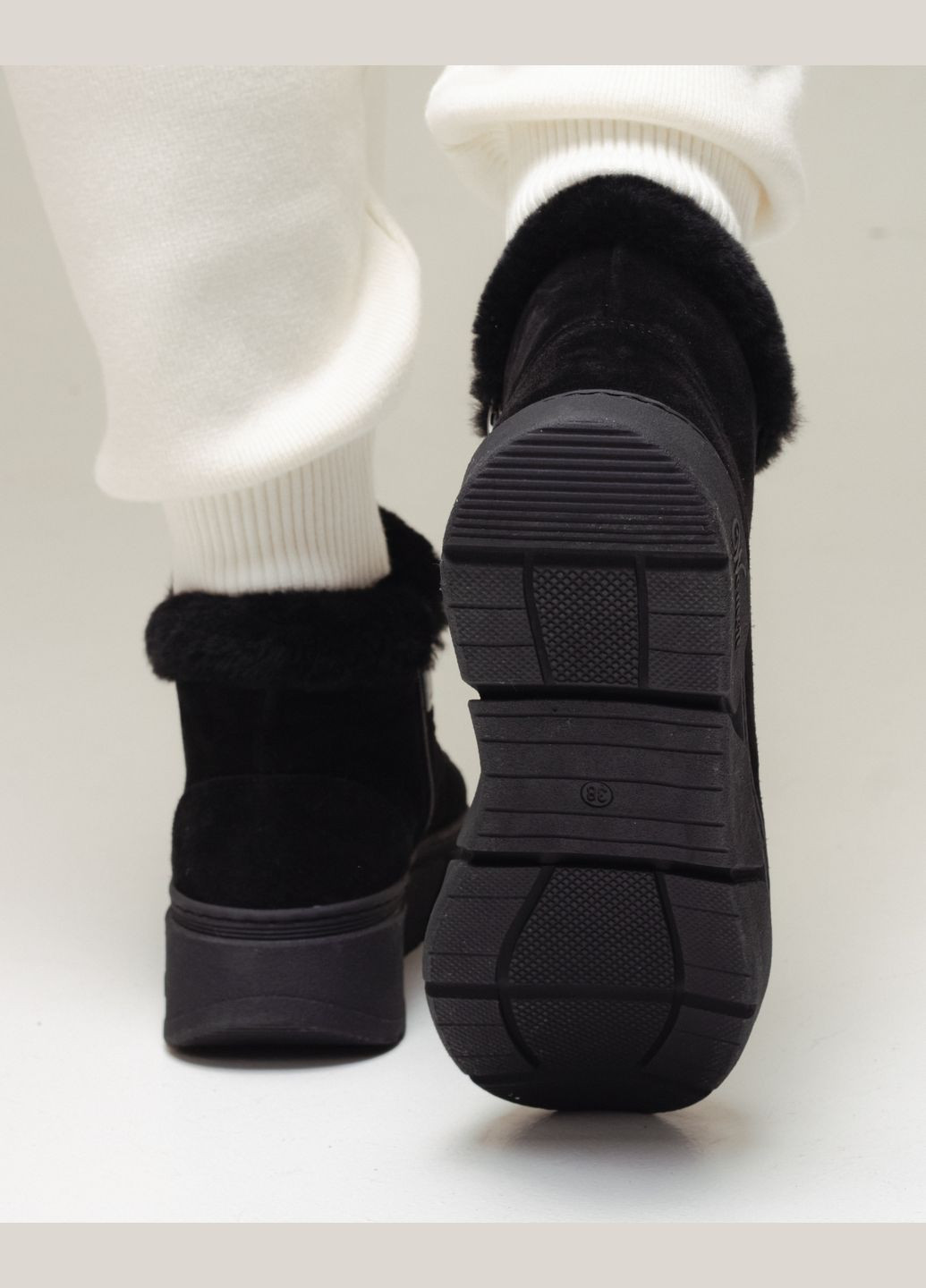 Черевики на платформі замша хутро Guero (302209570)