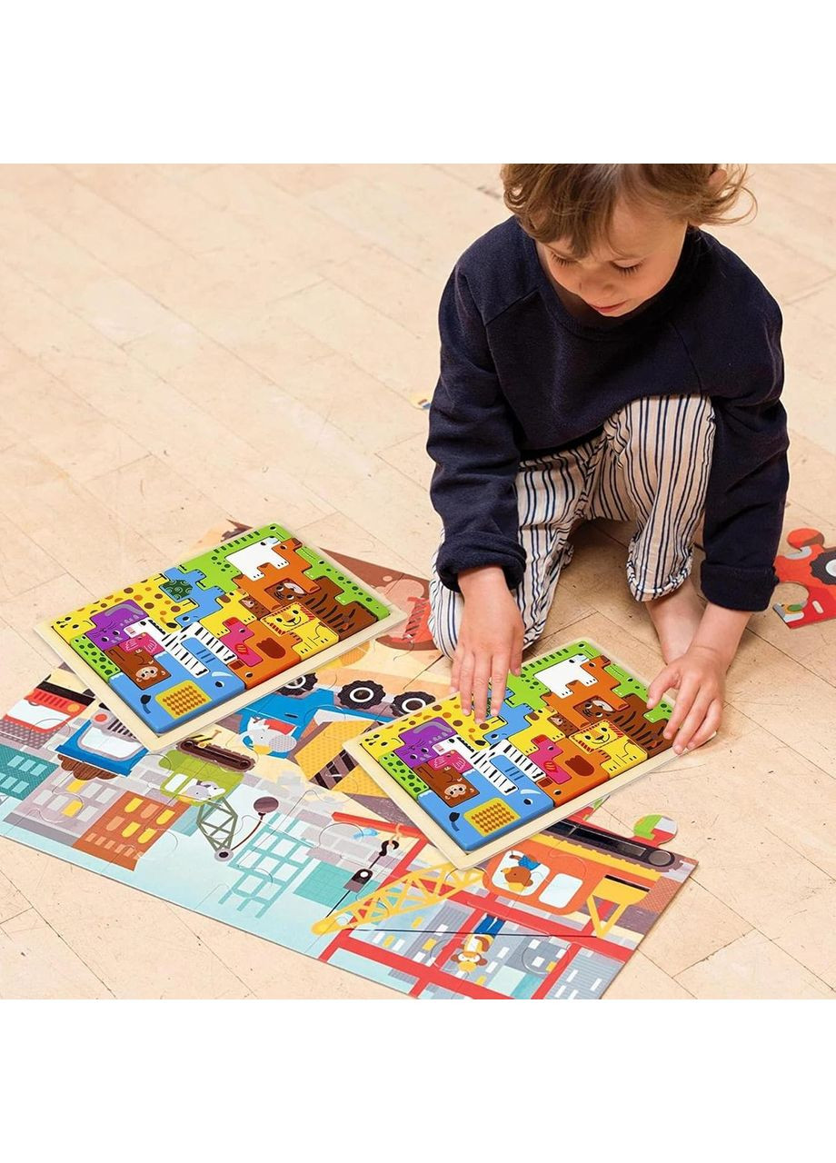 Деревянные пазлы Монтессори Safari. No Brand (365720900)