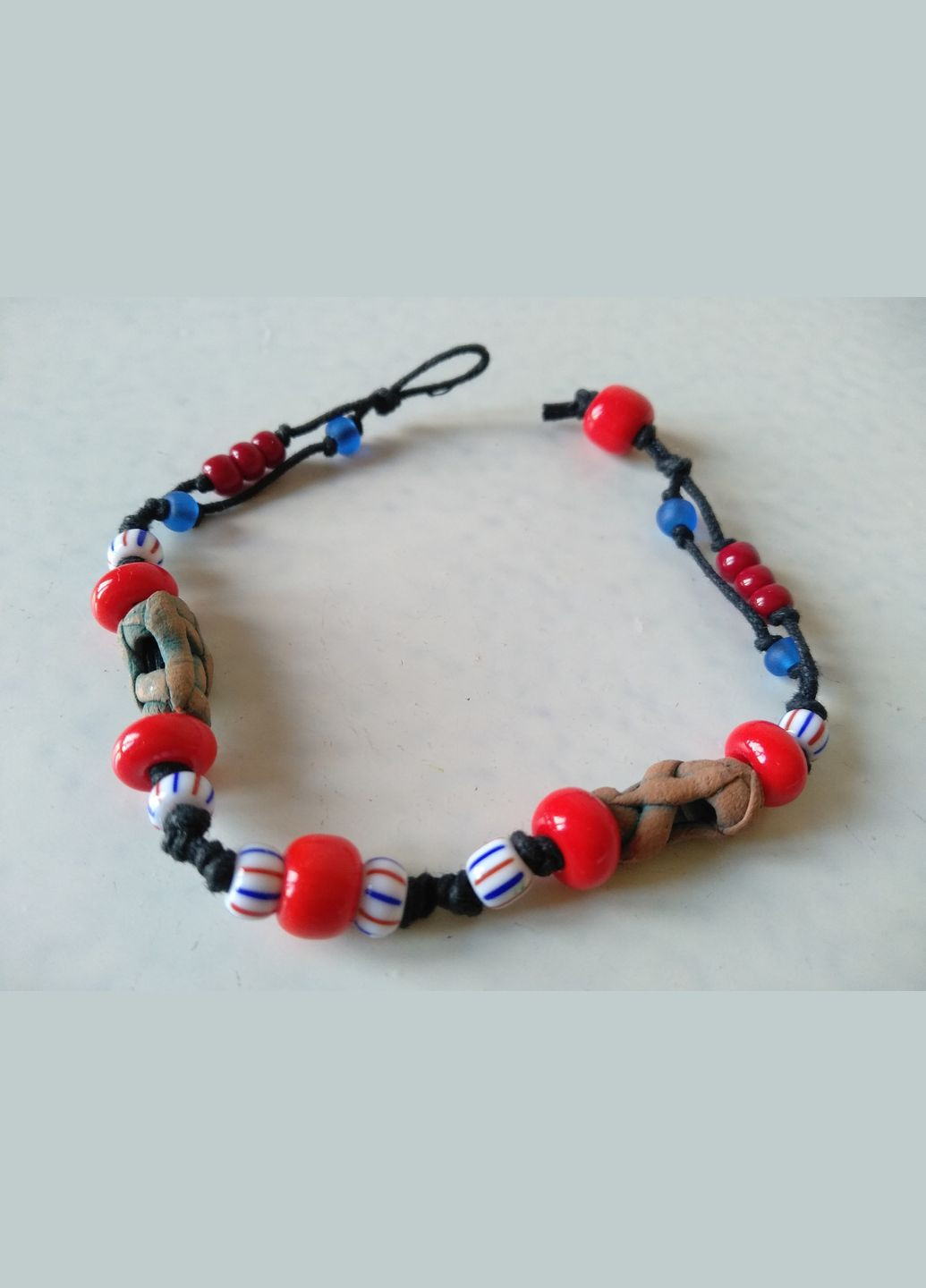 Керамический браслет ручной работы с чешским стеклянным бисером №1 Коти&Ангели (302450802)