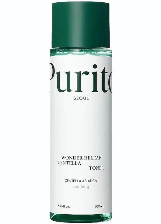 Заспокійливий тонер з екстрактом центелли 200 мл Seoul Wonder Releaf Centella Toner PURITO (294944993)