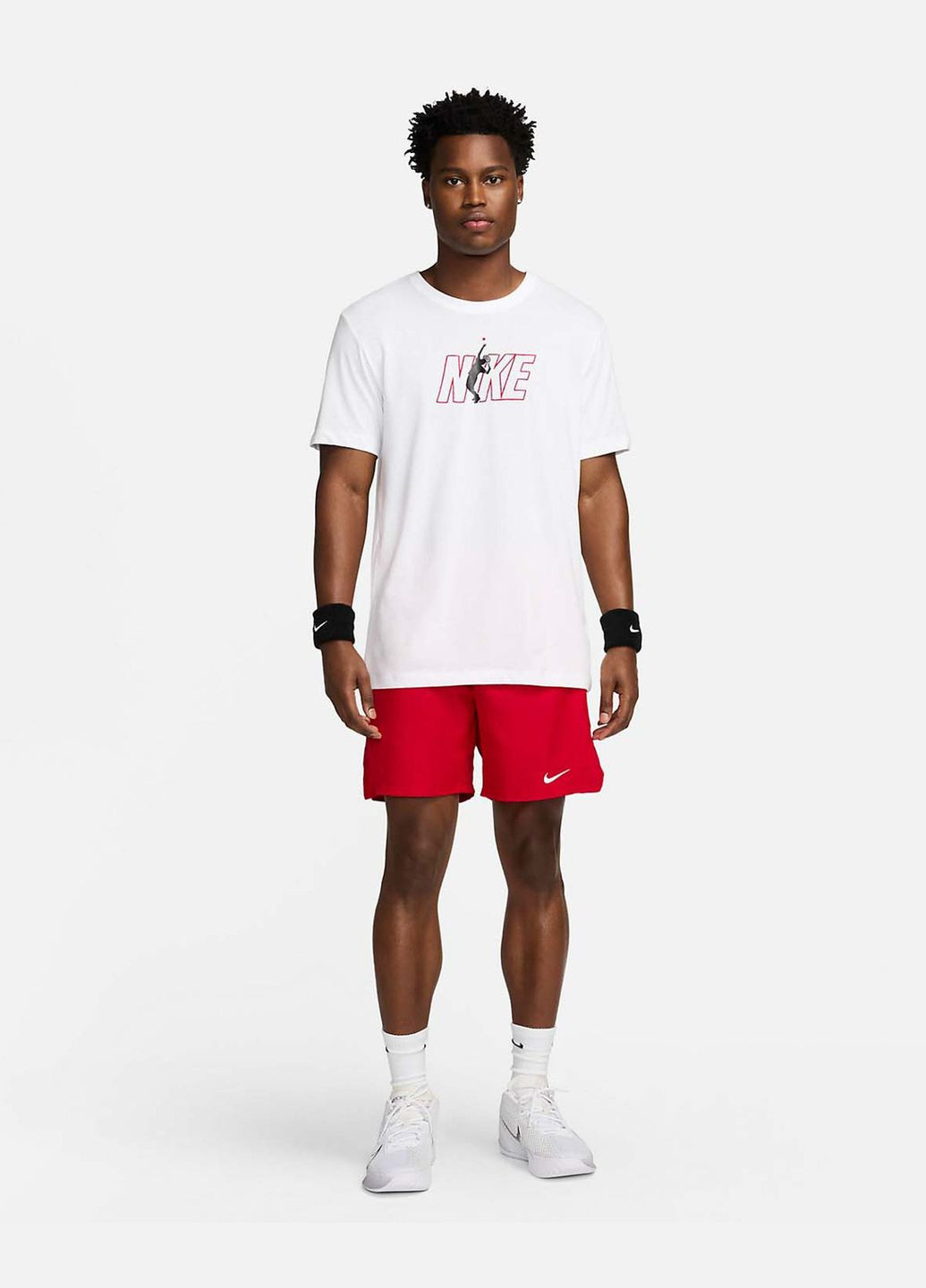 Белая футболка мужская court men's dri-fit tennis t-hirt fv8434-100 белая Nike