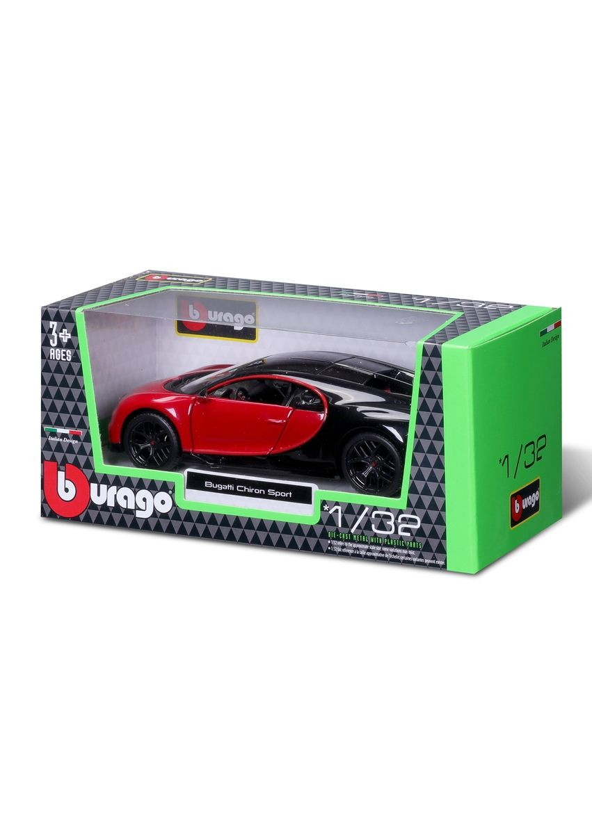 Автомодель Bugatti Chiron Sport, 1:32, красный, черный () Bburago 18-43061 (328398263)