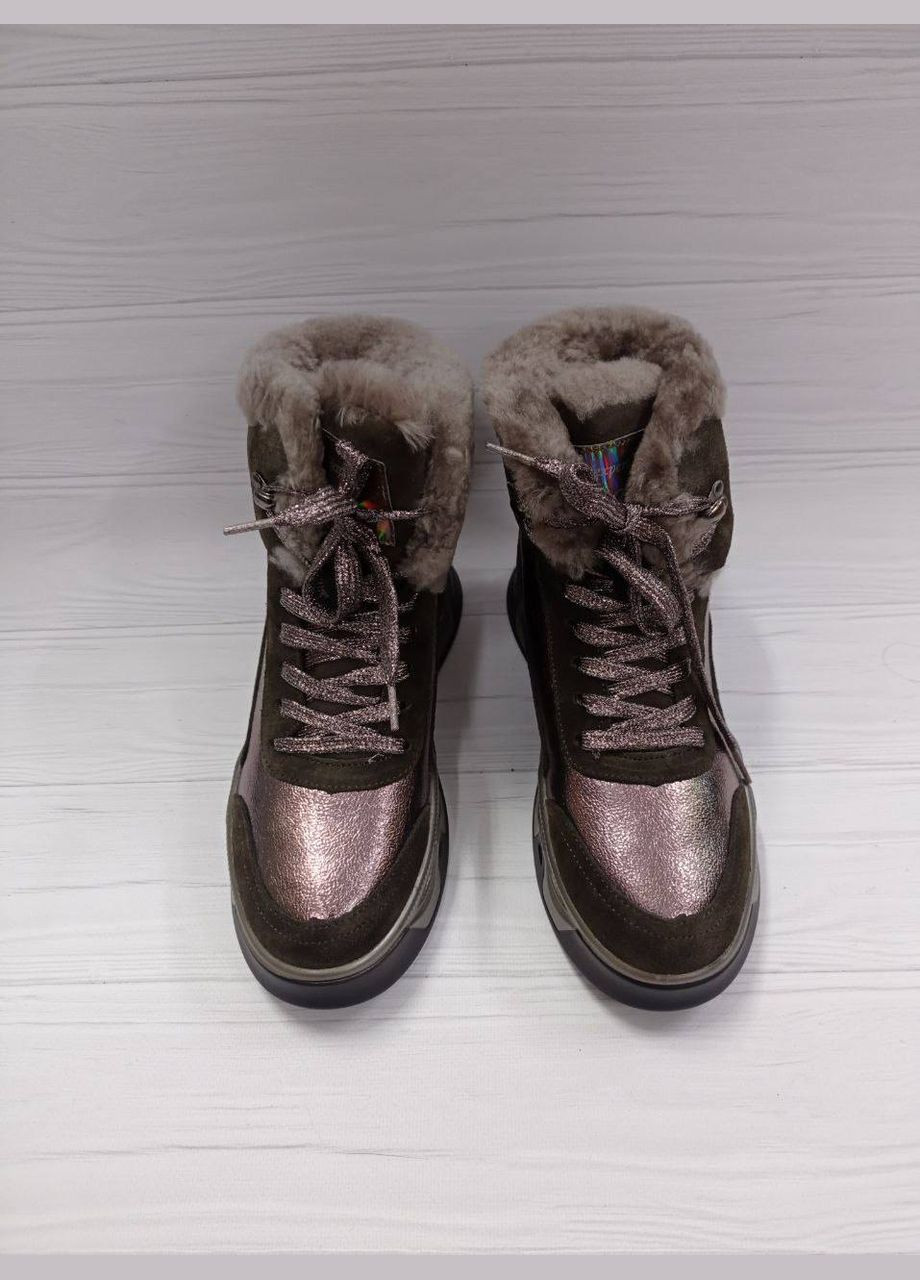 Черные осенние обувь кроссовок зима натурал мех ж черный кожа/замш 102-66011 Lifexpert