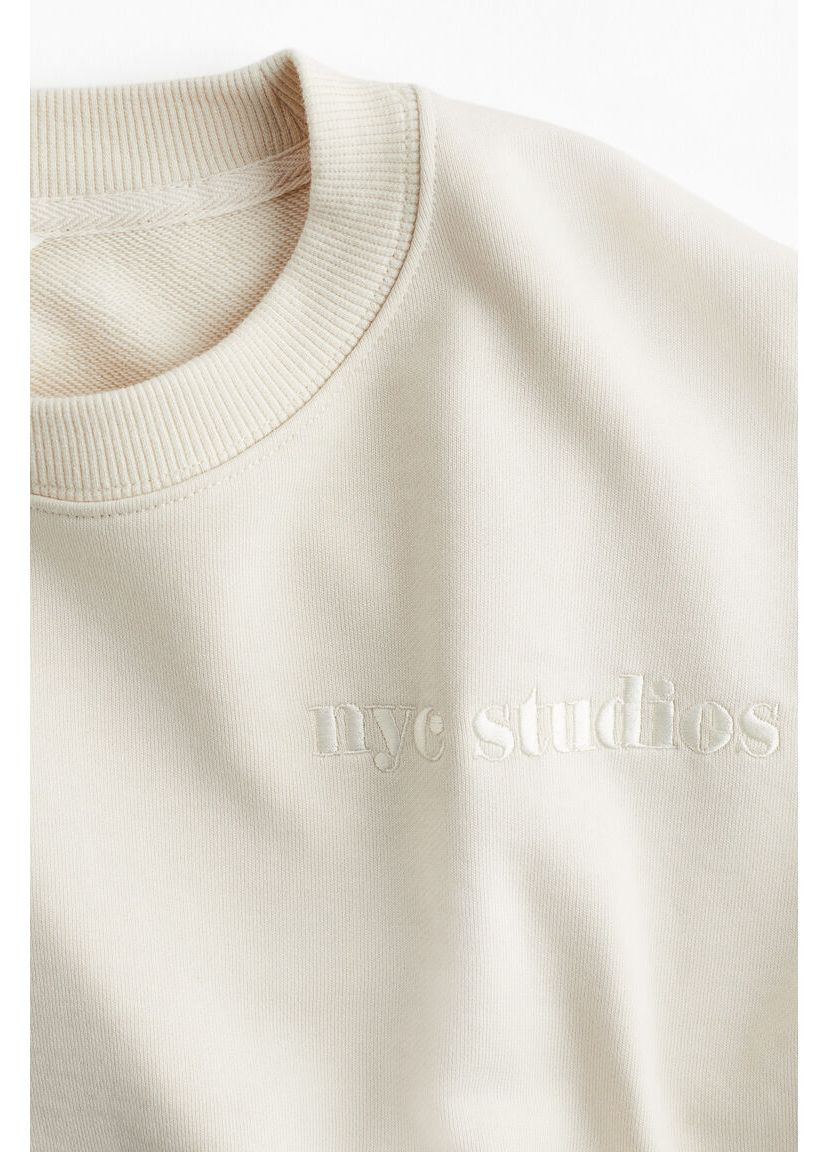 Толстовка -Свитшот женский свободного кроя с надписью спереди, размер S H&M (358927229)