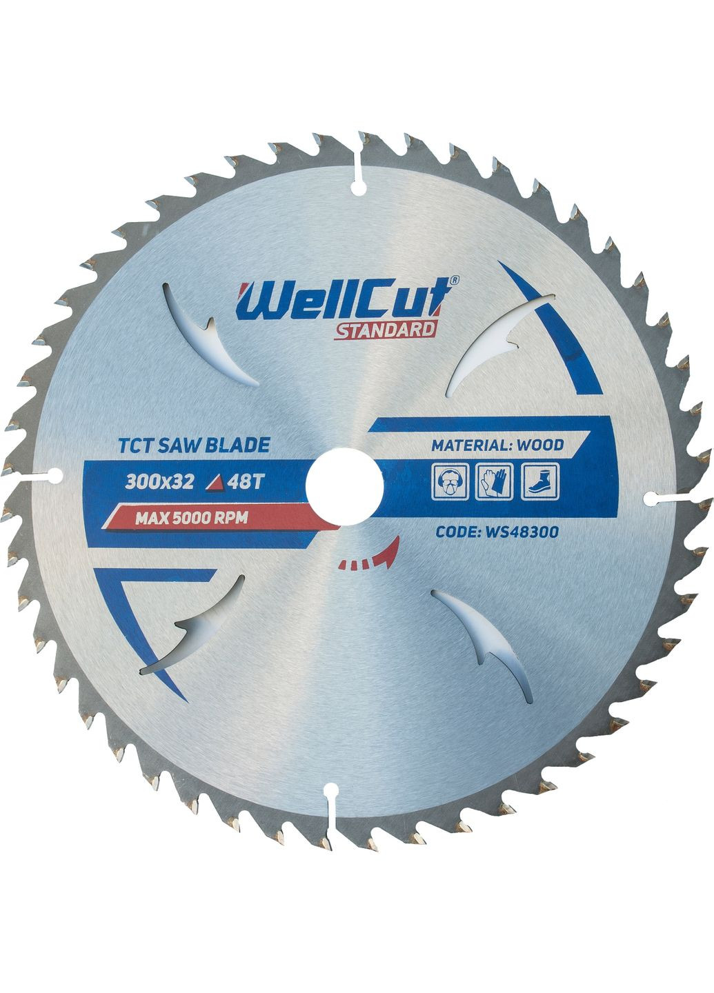Пильный диск Standard (300x32 мм, 48 зубьев) по дереву (23454) WellCut (286423427)