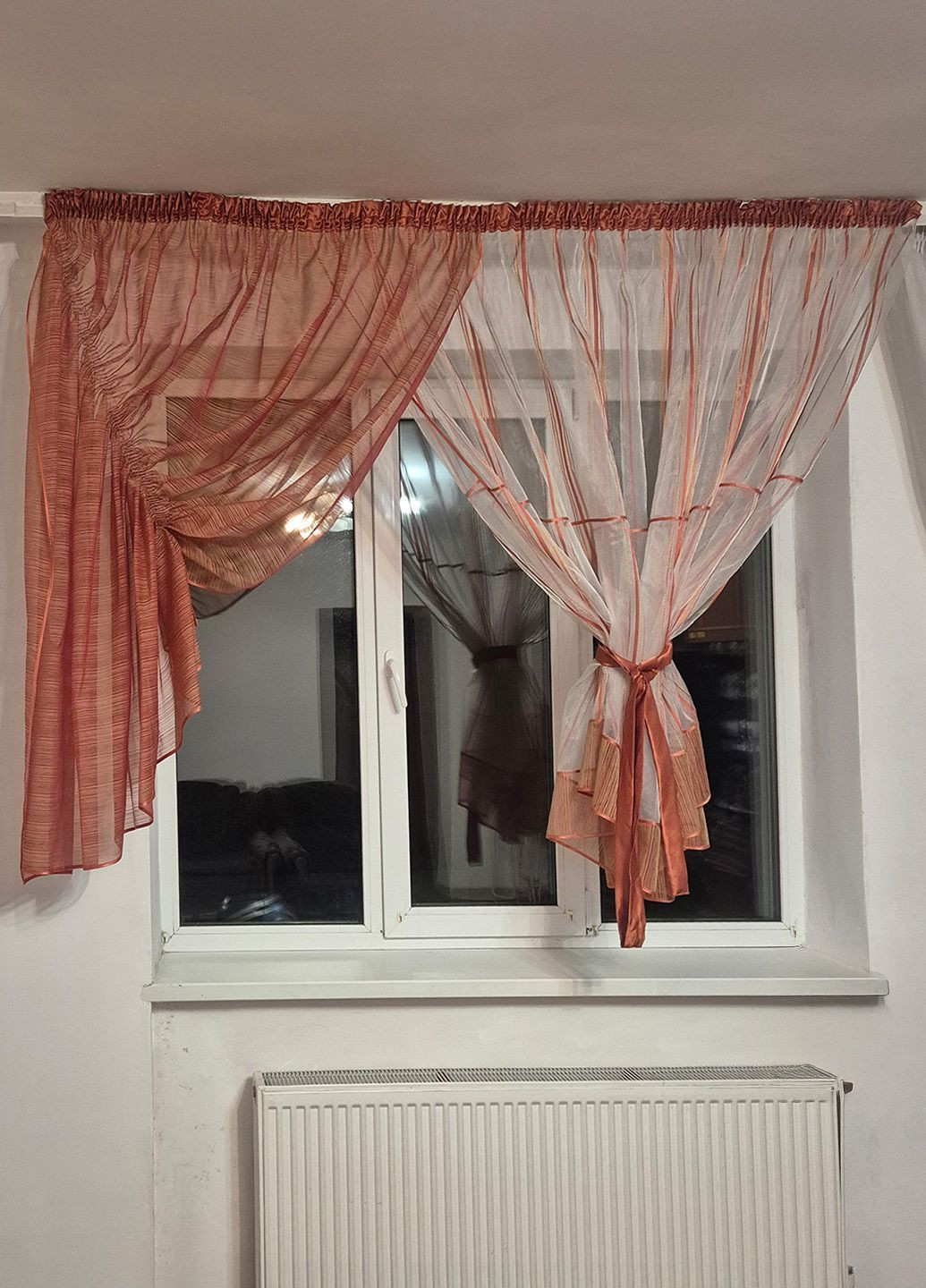 Комплект тюль до подоконника Эдельвейс карниз 200см Терракотовый (70к) Firanka Line (364502912)