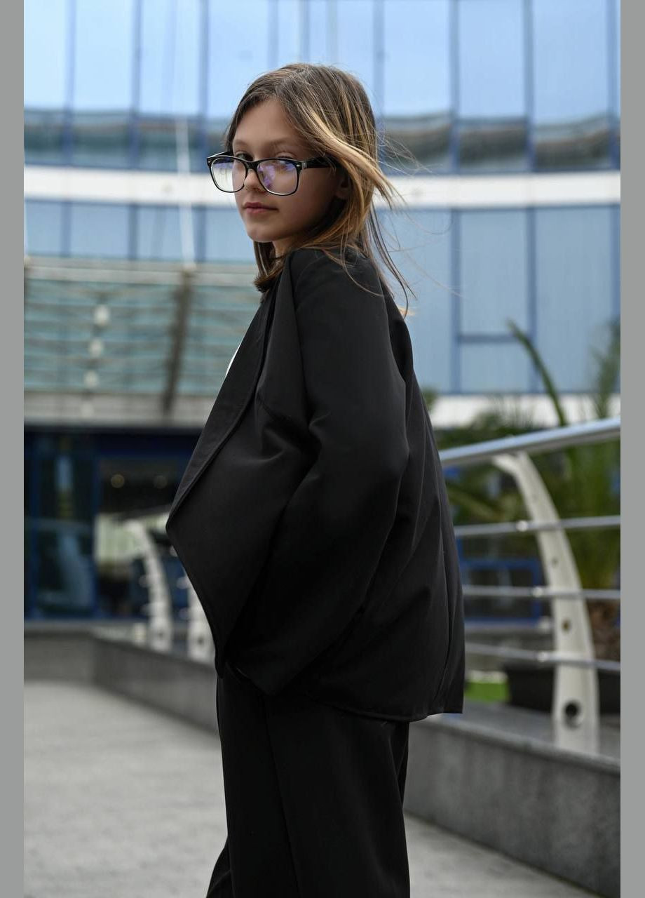 Чорний літній костюм класичний підлітковий popluzhnaya