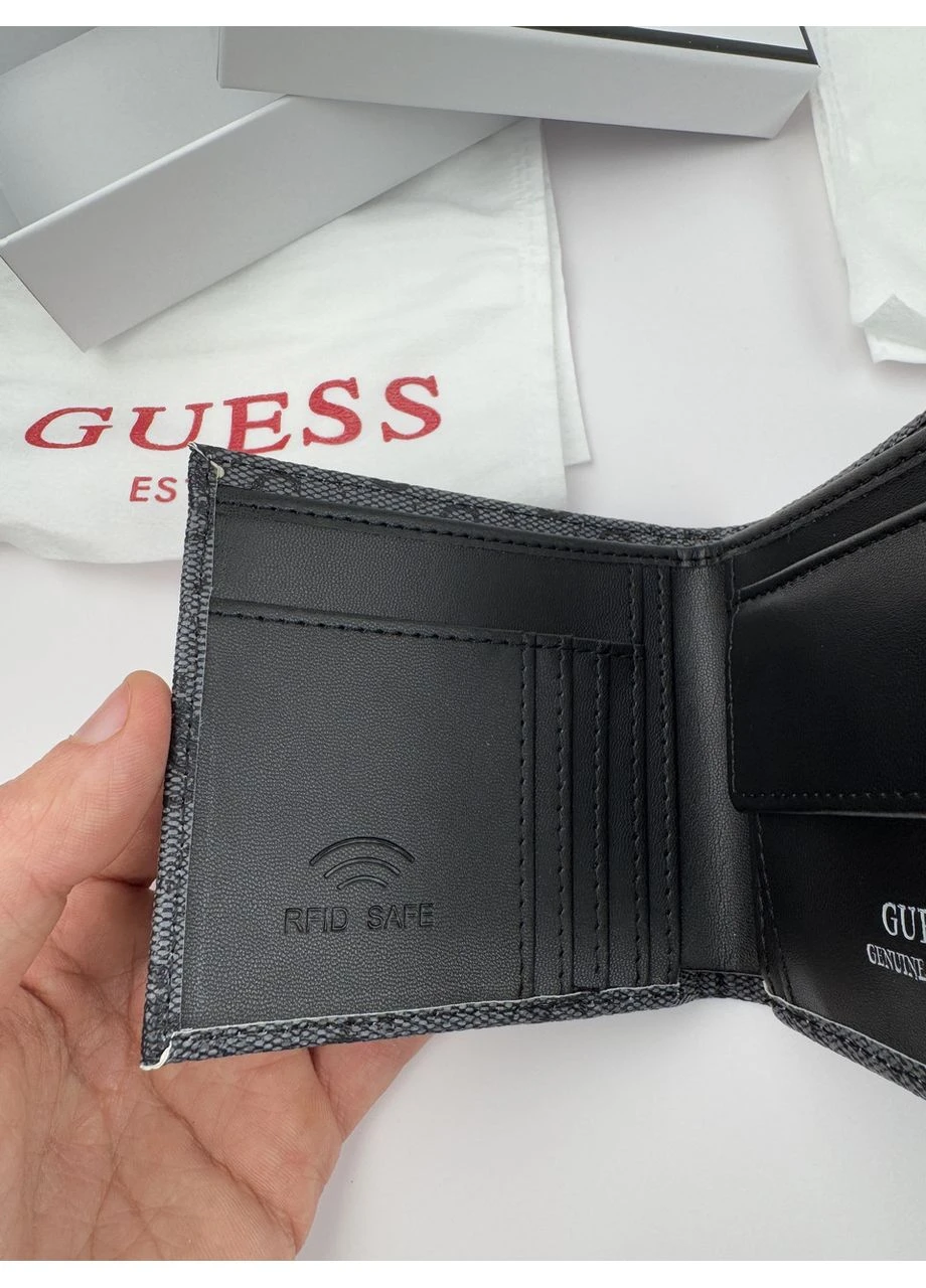 Кошелек купюрник раскладной серого цвета Guess (387666419)