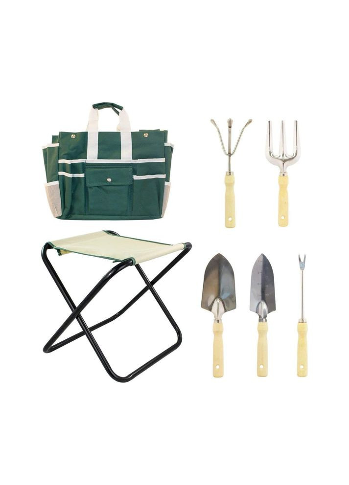 Складний табурет з органайзером і набором садових інструментів BH 30050 Bass Polska (368698201)