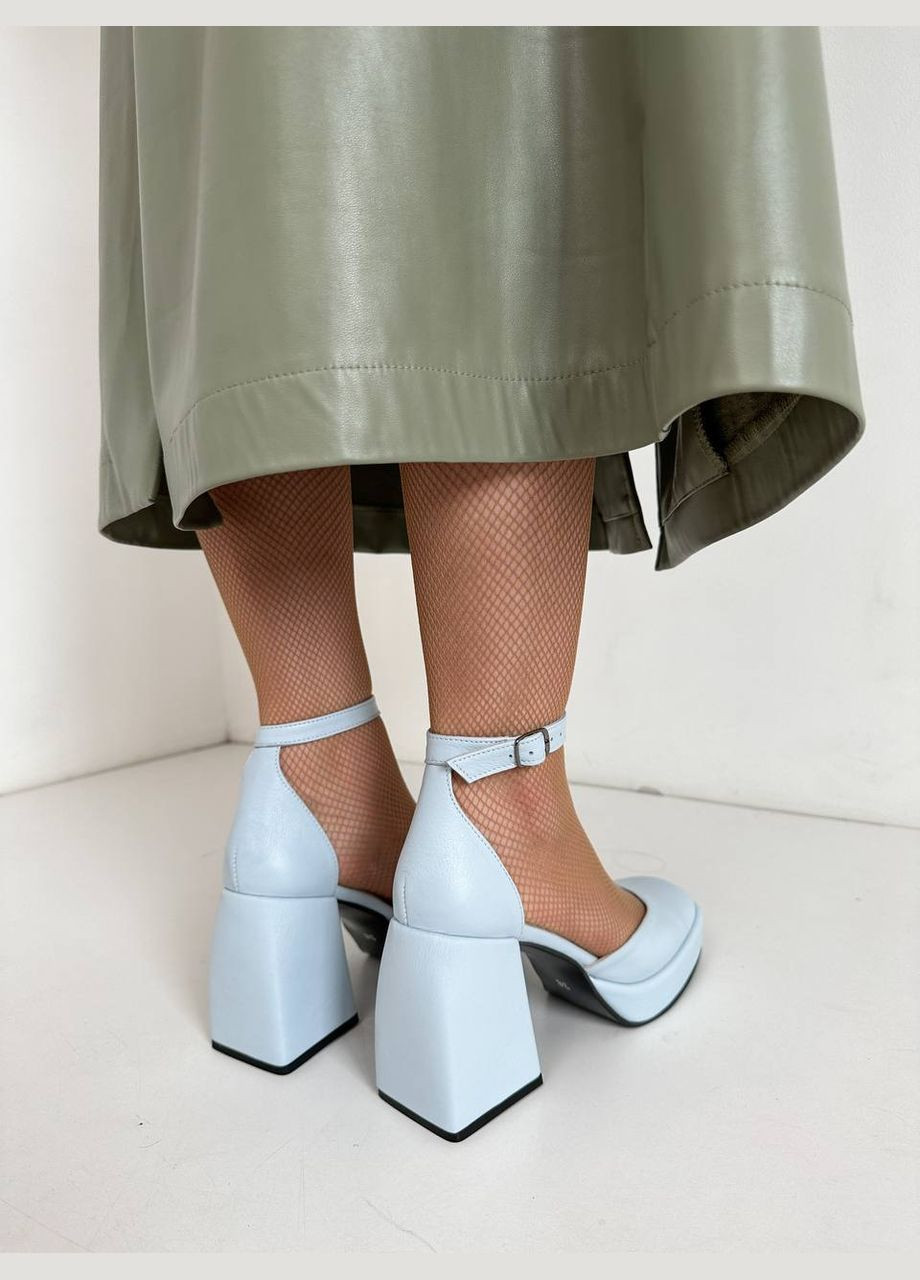 No Brand Стильные женские туфли голубой з натуральная кожа, — всесезон (292305750)