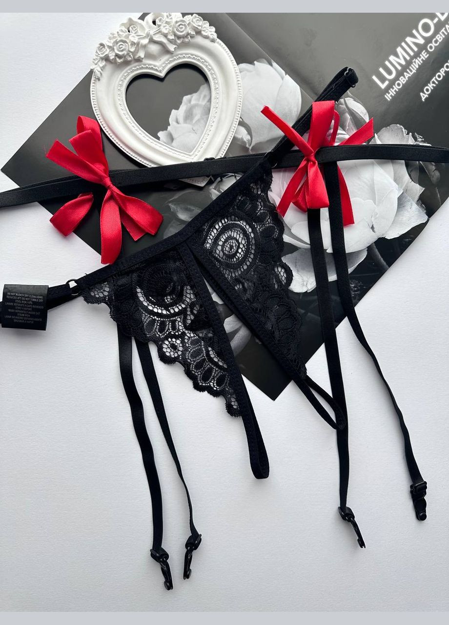 Трусики с доступом и пояс для чулок Exclusive (315599597)