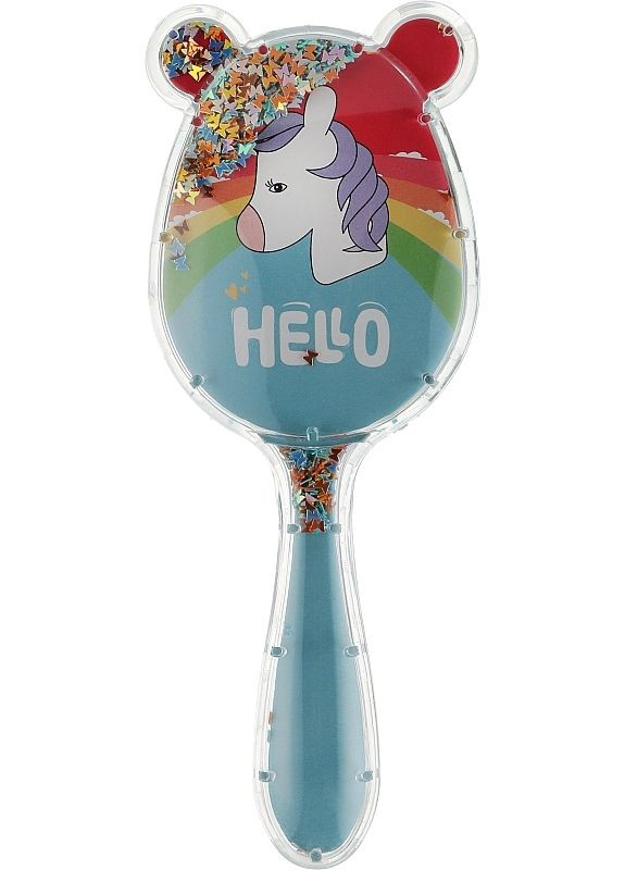 Дитяча щітка для волосся з вушками CS404, єдиноріг Детская расческа для волос с ушками CS404, единорог (2-966821) Cosmo shop (369795033)