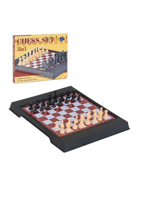 Настольная игра магнитные шахматы 2 в 1 3608, 24,5 x 19,5 см No Brand (330601385)