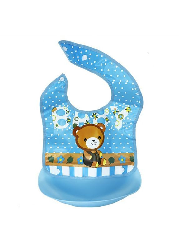 Дитячий слинявчик Трактор MGZ-0602(Blue Bear) зі знімною кишенею Megazayka (319301896)
