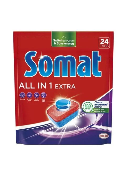 Таблетки для посудомоечных машин All in 1 Extra 24 шт. (9000101809466) Somat All in 1 Extra 24 шт. (378870160)