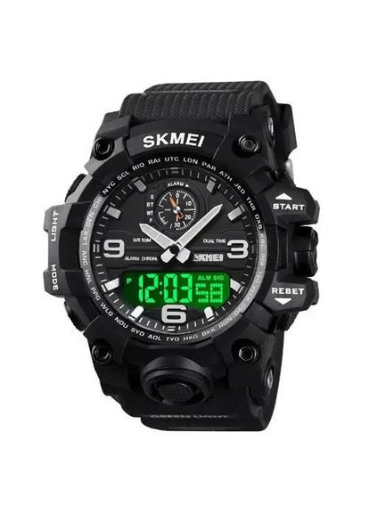 Новые командирские часы 1586BK BLACK, Лучшие военные часы, PD-542 Skmei (356732216)