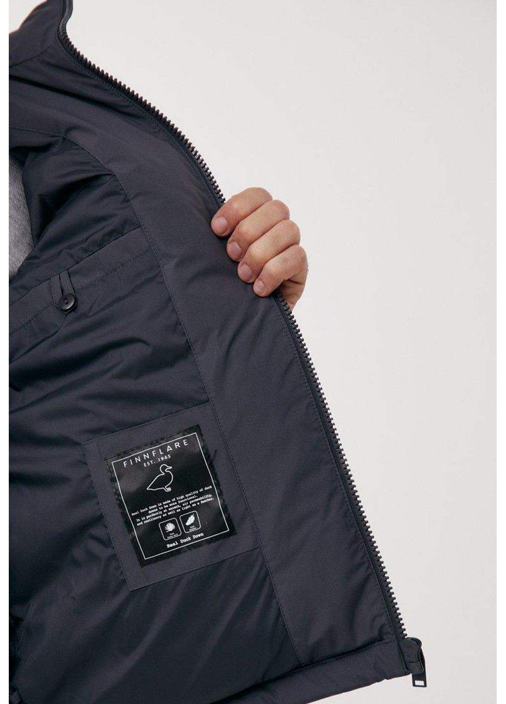 Сірий зимній Пуховик Finn Flare