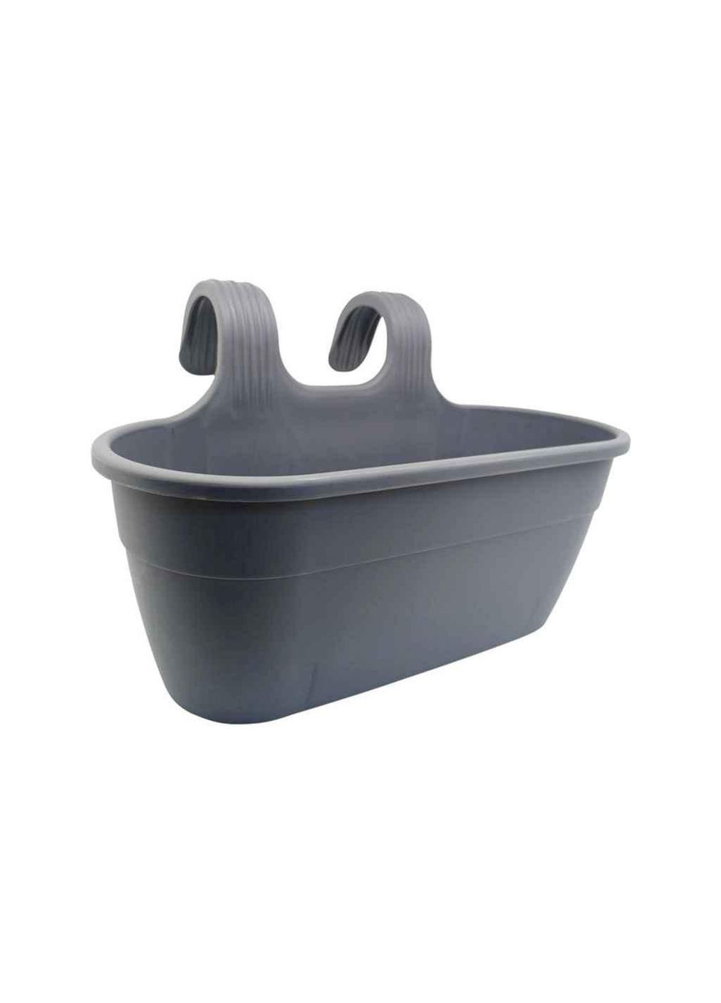 Цветочный горшок балконный (39,2х26х24,5см) 7,5л Белый ТМ Elif Plastik (317310780)