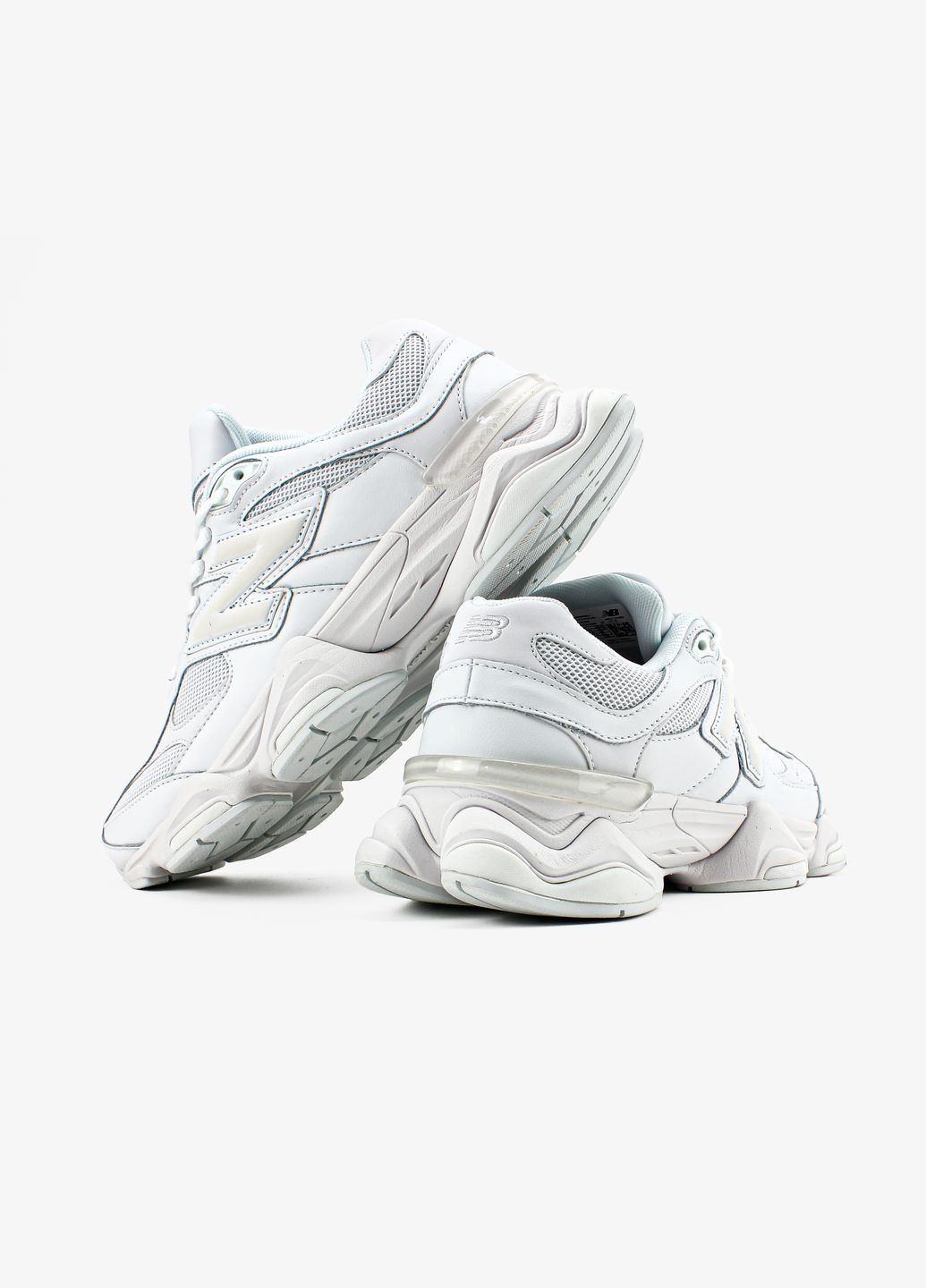 Кроссовки женские и мужские New Balance 9060 Triple White| Нью Беланс 9060 белые No Brand белые всесезоны (313653565)