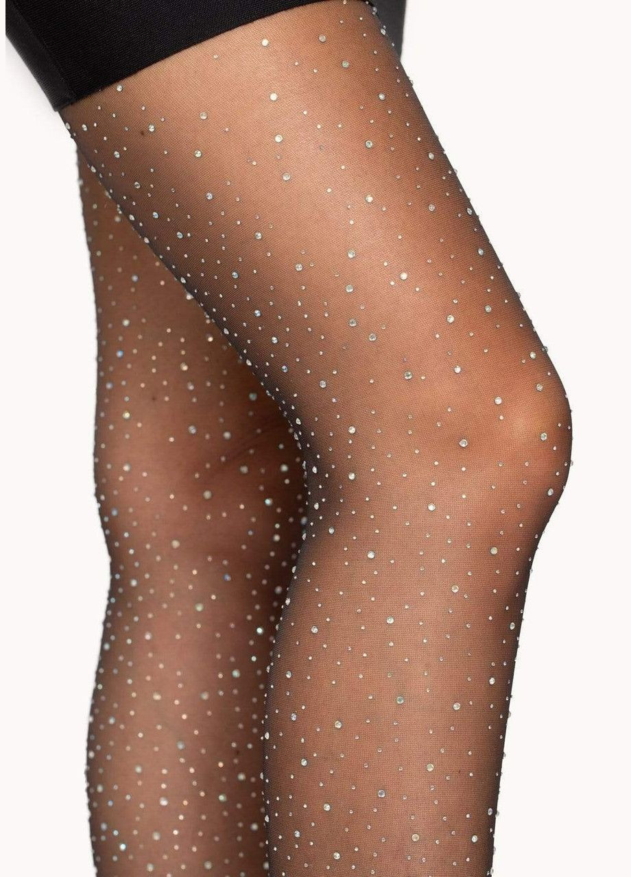 Колготки со стразами Leg Avenue Petra Sheer Rhinestone, черные, One Size No Brand (303889885)