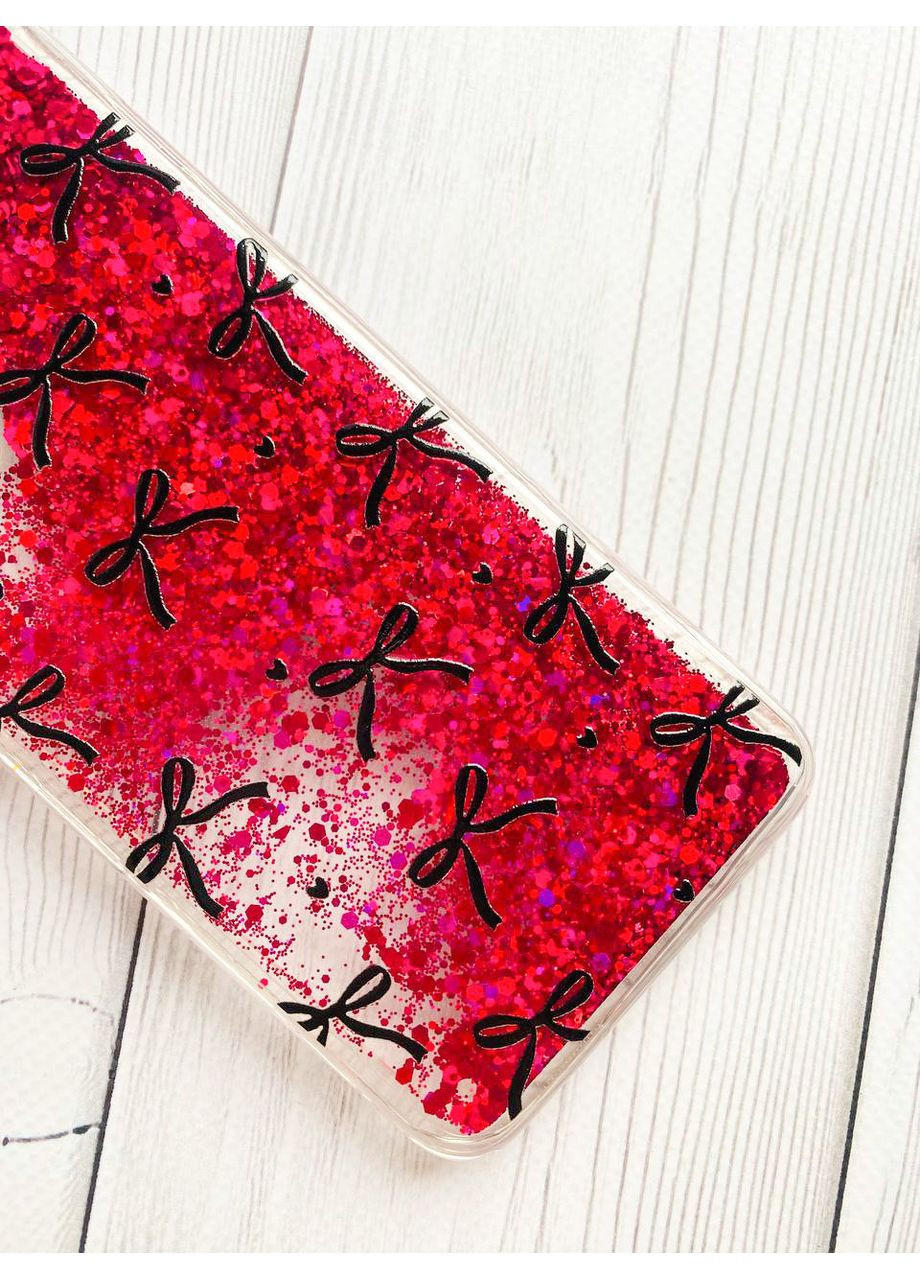 Чохол з плаваючими рожевими блискітками на Samsung Galaxy A15 (A155) Бантики (принт 405) Creative (355401175)