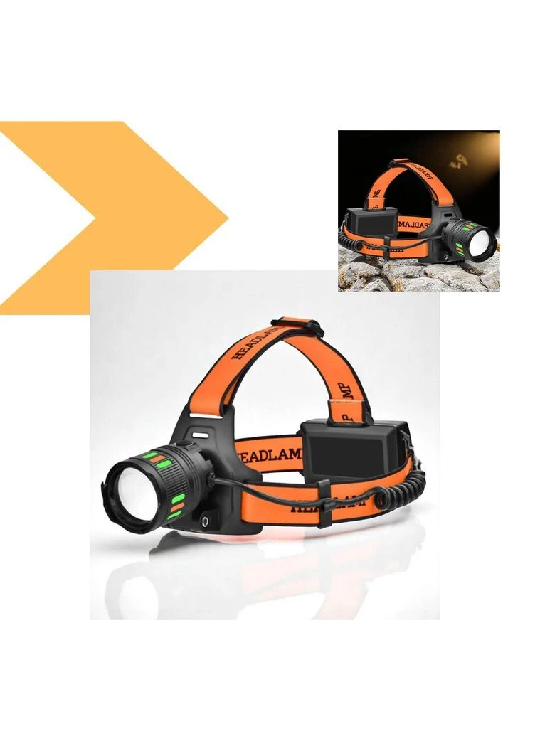 Налобний ліхтар з білим та червоним світлом NIGHT VISION FLUORESCENCE BL-T203-TG, 2x18650, зарядка USB Type-C, водонепроникний XPRO (392924702)