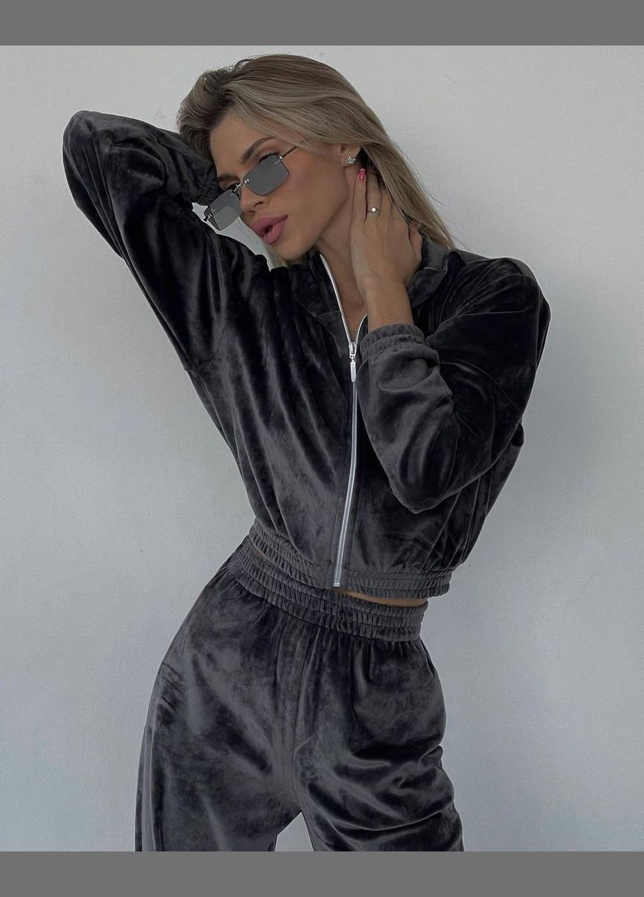 Жіночий велюровий костюм з кофтою та штанами Adelante (348058759)