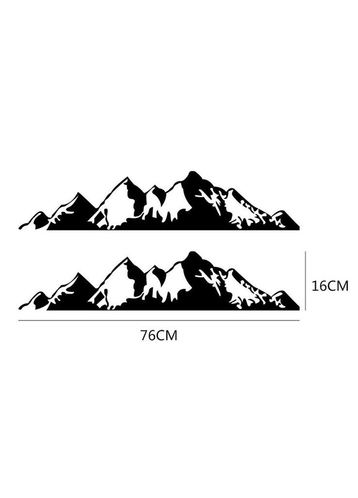 Наклейка на авто 3D TUNING STUDIO Гори 760х160х0.060мм No Brand (362499124)