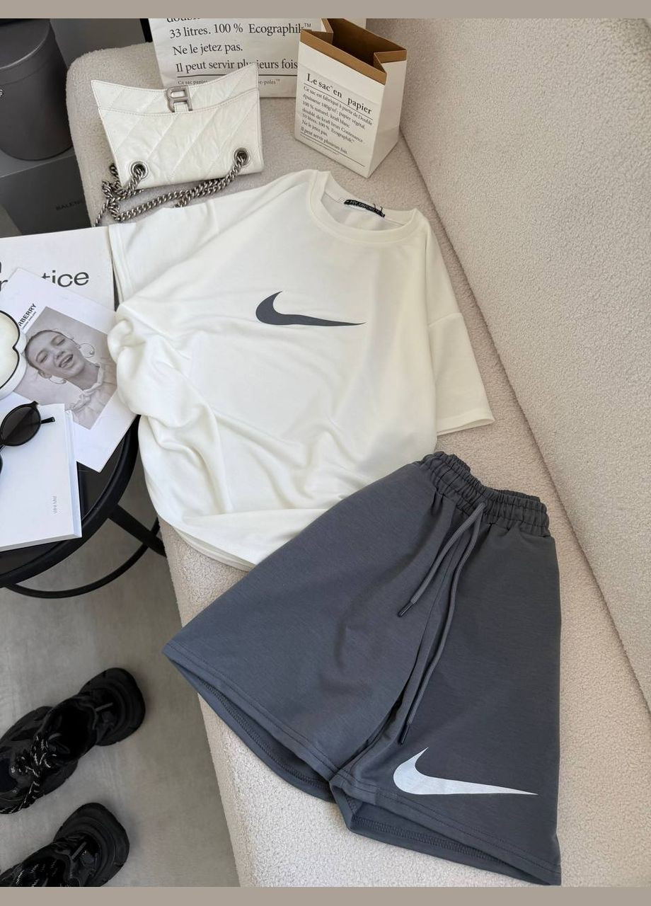 Костюм двунитка шорти та футболка з якісним накатом Nike No Brand (335817639)