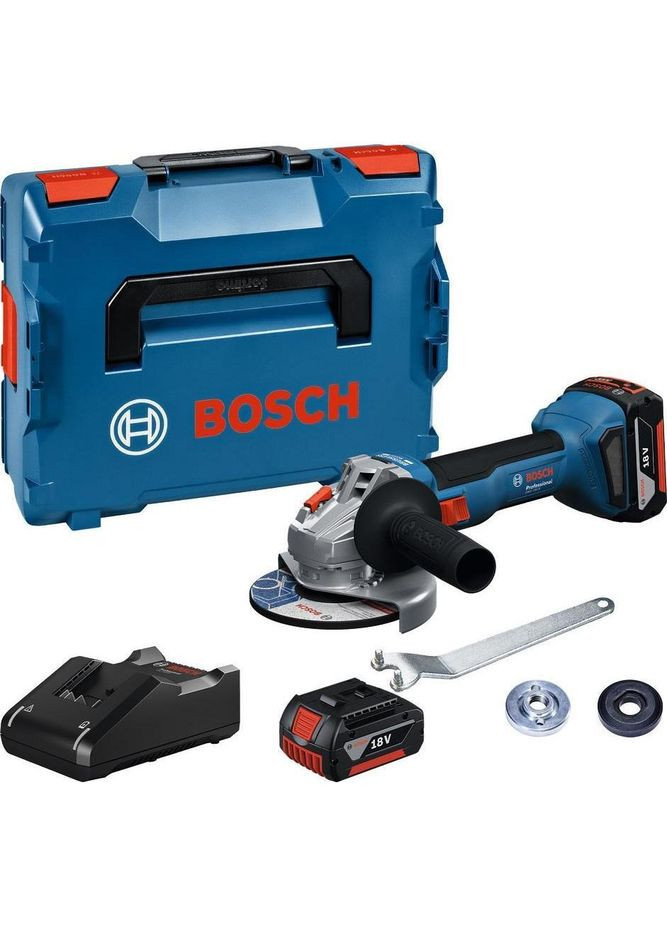 Шліфмашина кутова акумуляторна GWS 18V-8 125мм 18В (0.601.9N9.003) Bosch (360427064)