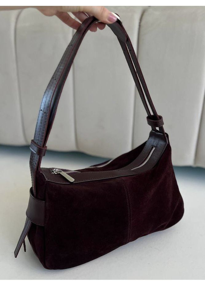 Сумка багет замшевая кожаная средняя бордовая 1820206-4925 ARTiS Bags Сумка (362264205)