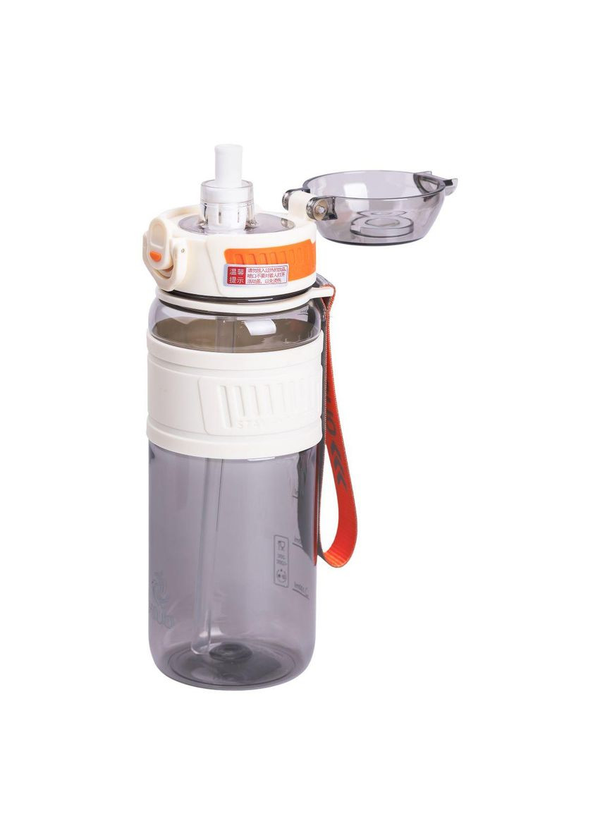 Бутылка для воды с трубочкой и ремешком 750 мл спортивная бутылка 23.5 см Белая HP-14-34W Yiwu (351431387)