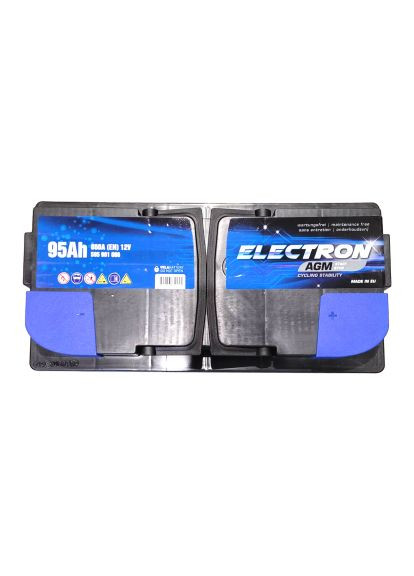 Акумулятор автомобільний AGM AGM 95Ah Ев (-/+) (860EN) (595901086) Electron AGM AGM 95Ah Ев (-/+) (860EN) (369880359)