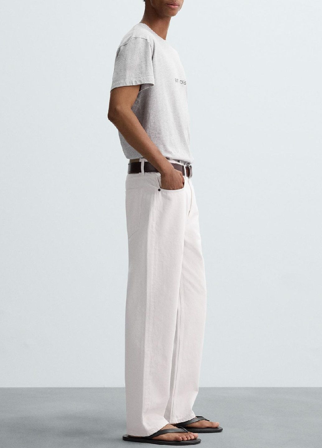 Світло-сіра футболка Zara