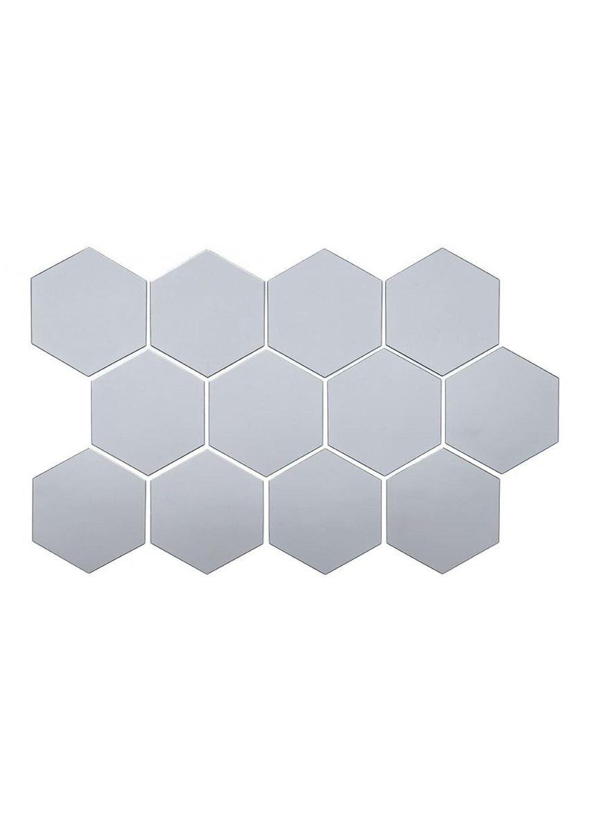 Дзеркальний декор акриловий самоклеючий 150*175мм срібло,12шт (D) SW-00002514 Sticker Wall (332051368)