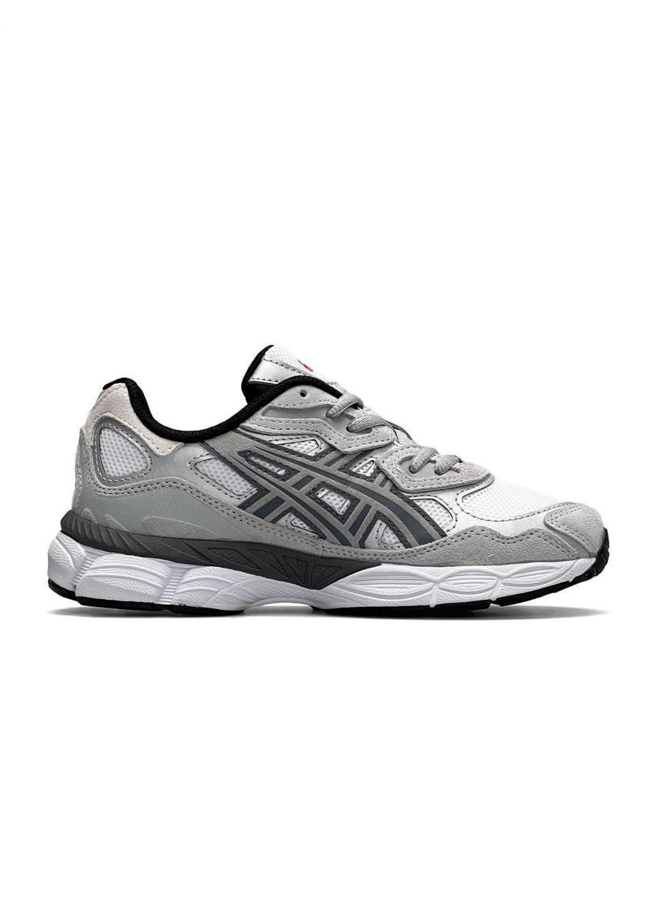 КРОССОВКИ ЖЕНСКИЕ ASICS GEL - NYC WHITE STEEL GRAY АСИКС ГЕЛЬ НЮК No Brand белые демисезоны (369389043)