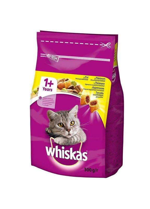Сухий корм з куркою для котів 300 г Whiskas (327054557)
