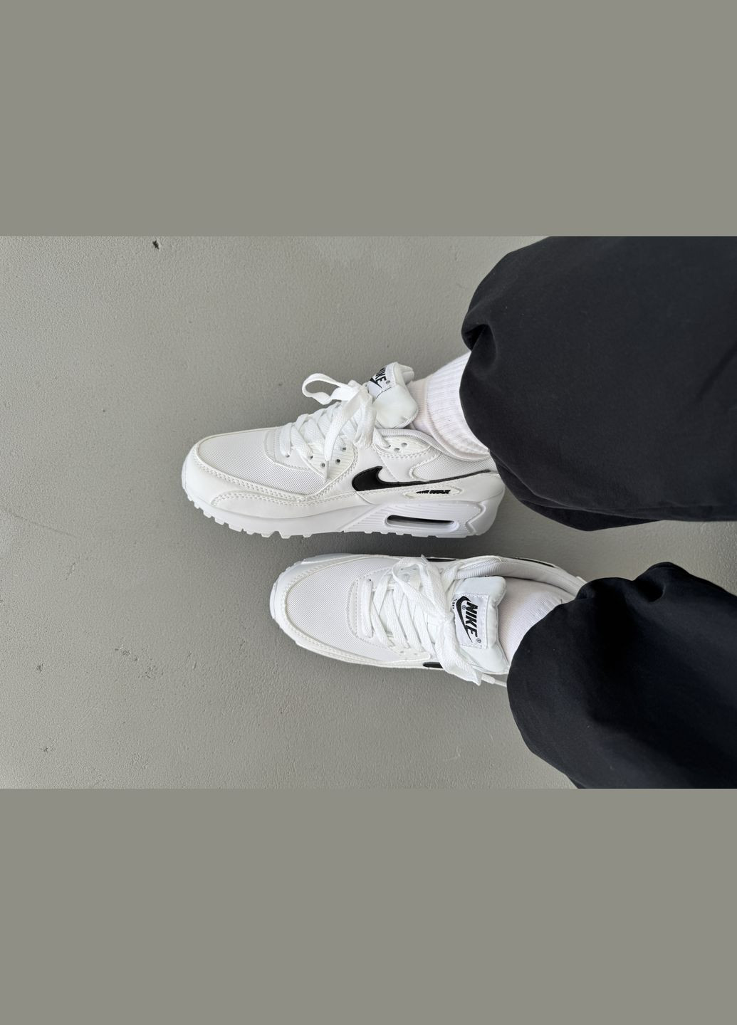Кросівки жіночі і чоловічі Nike Air Max 90 white | Найк Аір Макс 90 білі No Brand білі демісезони (316231457)